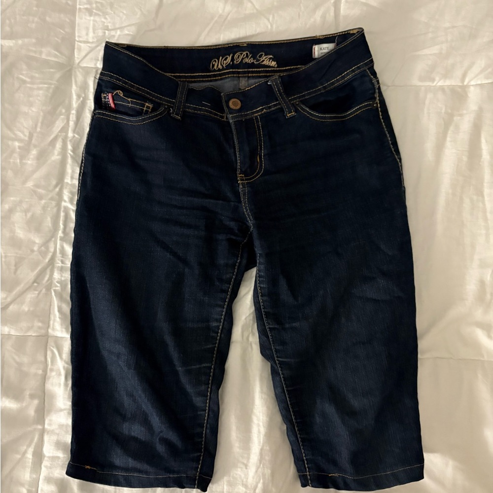 U.S. Polo Assn. Women's Navy Cropped Jeans